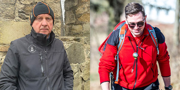 Prowadzący wycieczkę Bogdan Rosicki i Grzegorz Sanik